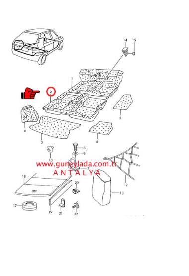 TABAN DÖŞEMESİ [Skoda Felicia] 12