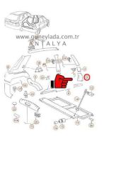 CAM DİREĞİ İÇ KAPLAMA ÖN ALT L-Sol  [Skoda Felicia]   12