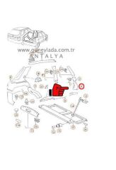CAM DİREĞİ İÇ KAPLAMA ÖN ALT R-Sağ  [Skoda Felicia]   12