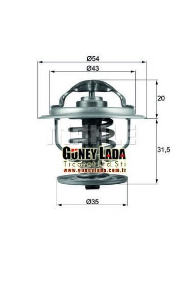 TERMOSTAT İÇ 87c-102c  [Skoda Fabia,Octavia,Roomster, Rapid, Yeti BLS,BJB,BXE,CFFB] 03G121113A