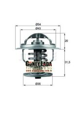 TERMOSTAT İÇ 87c-102c  [Skoda Fabia,Octavia,Roomster, Rapid, Yeti BLS,BJB,BXE,CFFB] 03G121113A