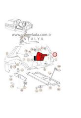 CAM DİREĞİ İÇ KAPLAMA ORTA R-Sağ [Skoda Felicia] 12