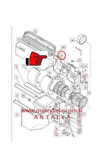 KALORİFER MOTOR MUHAFAZASI Büyük  [Skoda Favorit,Forman,Felicia,Pickup]