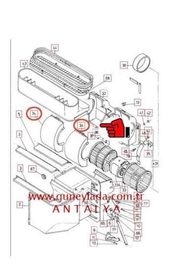 KALORİFER MOTOR MUHAFAZASI Küçük  [Skoda Favorit,Forman,Felicia,Pickup]