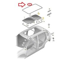 SUNROOF LASTİĞİ, CONTASI [Skoda Yeti, SuperB, Volkswagen] 5N0877459A