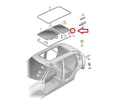 SUNROOF LASTİĞİ, CONTASI ARKA TK. [Skoda Yeti, SuperB, Volkswagen] 1K9898068
