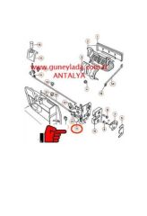 KAPI KİLİT İÇ MEKANİZMASI ARKA EM R-Sağ [[Skoda Favorit,Forman]