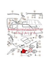 BAGAJ KAPAK İÇ KİLİT İÇ MEKANİZMASI  [Skoda Favorit,Forman]