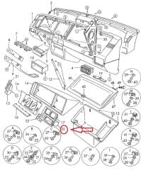 TORPİDO ANAHTAR ORTA PANELİ YUVASI [Skoda Favorit,Forman,Pickup]