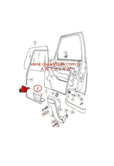 KAPI İÇ AÇMA KOLU YUVASI LX  Sol-L [Skoda Favorit LX,Forman LX,Pickup LX]