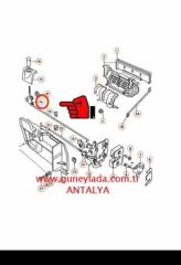 KAPI KİLİTLEME ÇUBUĞU ARKA L-Sol [Skoda Favorit,Forman,Pickup]