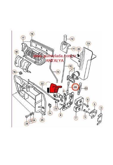 KAPI KİLİTLEME ÇUBUĞU  [Skoda Favorit,Forman,Pickup]  11