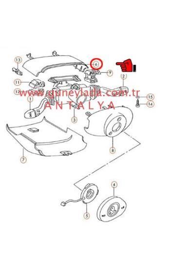 DİREKSİYON KOMITATOR KUTU KAPLAMASI ÜST [Skoda Felicia, Pickup]