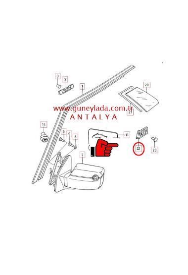 HAVALANDIRMA IZGARASI YAN   R-Sağ    [Skoda Favorit Pickup]