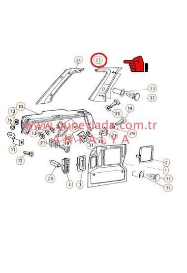 BAGAJ İÇ YAN KAPLAMA ARKA    R-Sağ     [Skoda Forman]  11F