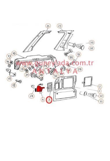 BAGAJ DOLAP KAPAĞI    Küçük  [Skoda Forman]  11F