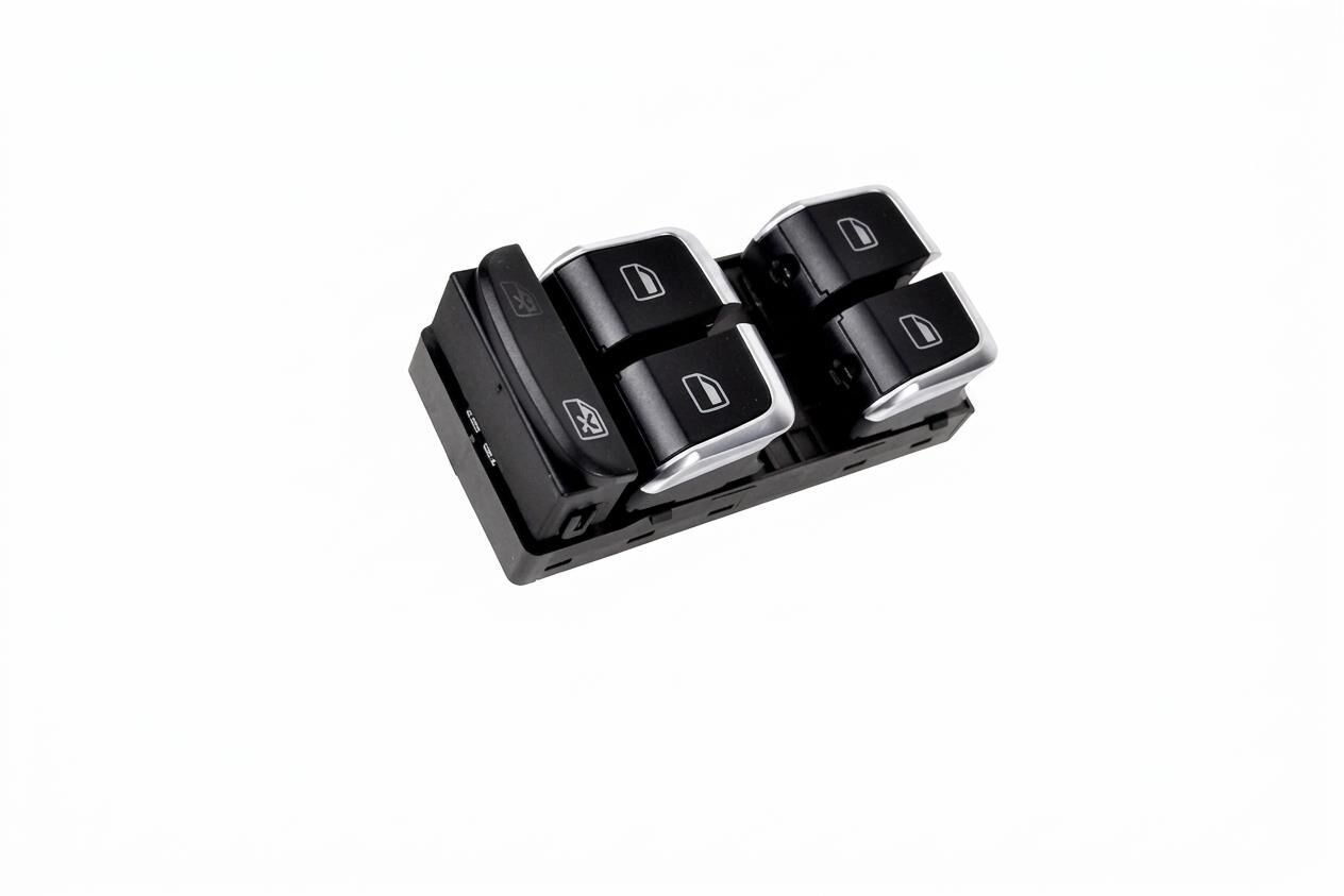 Audi A4 - Cam Açma Anahtarı (4 Lü Krom) 08-11 - [Audi A5, Q5] - 8K0959851F