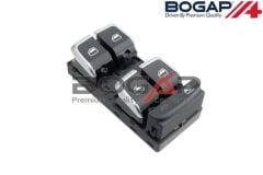 Audi Q3 - Cam Açma Anahtarı (4 Lü Krom) - 12-18 - 8U0959851A