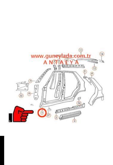 KAPI DİREKLERİ ve ARKA ÇAMURLUK KOMPLE L-Sol [Skoda Felicia HB]