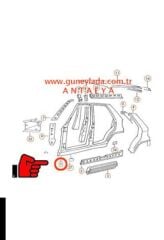 KAPI DİREKLERİ ve ARKA ÇAMURLUK KOMPLE L-Sol [Skoda Felicia HB]