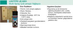 YAĞLAYICI ve PAS SÖKÜCÜ  200 ml. LOCTITE LB 8201