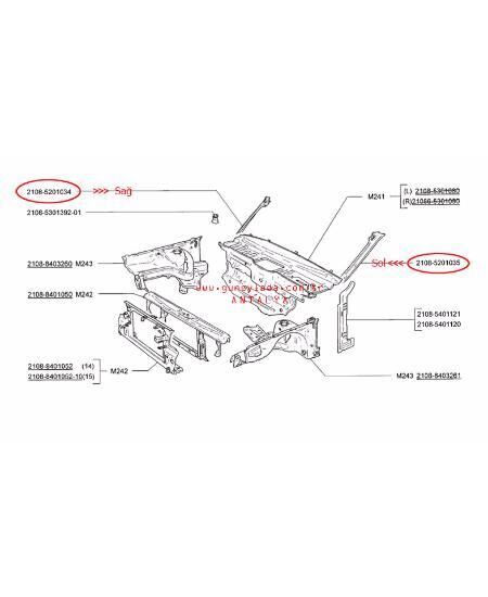 KAPORTA-ÖN CAM DİREK SACI SOL 48