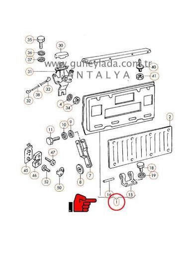 BAGAJ,KASA KAPAĞI [Skoda Felicia Pickup]    12p