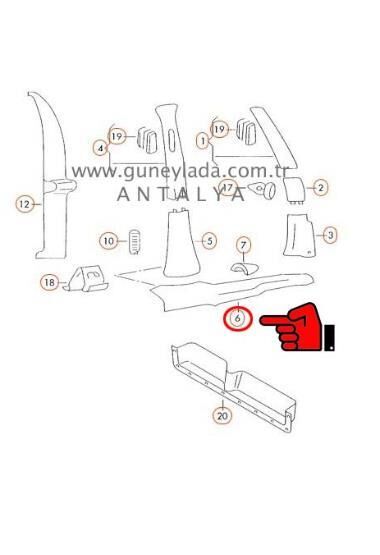 MARŞPİYEL İÇ KAPLAMA L-Sol [Skoda Felicia Pickup] 12p