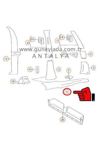 MARŞPİYEL İÇ KAPLAMA R-Sağ [Skoda Felicia Pickup] 12p