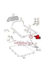 BAGAJ KAPAK ÜST PROFİLİ PLASTİĞİ   [Skoda Felicia Pickup]  12p