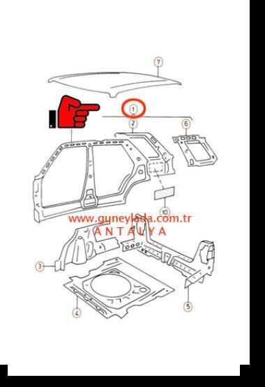 KAPI DİREKLERİ ve ARKA ÇAMURLUK KOMPLE L-Sol [Skoda Felicia Combi]