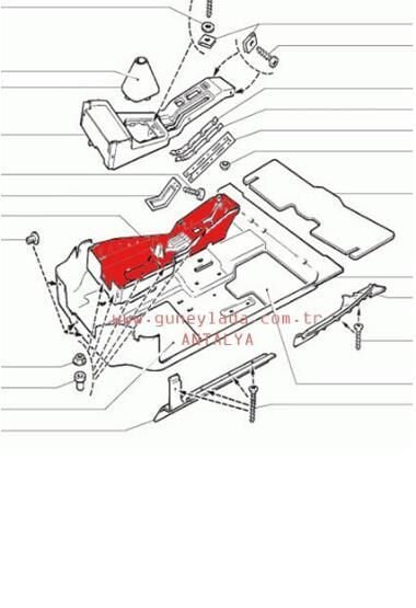 DÖŞEME-VİTES KONSOLU ALT 51 Lada Vega