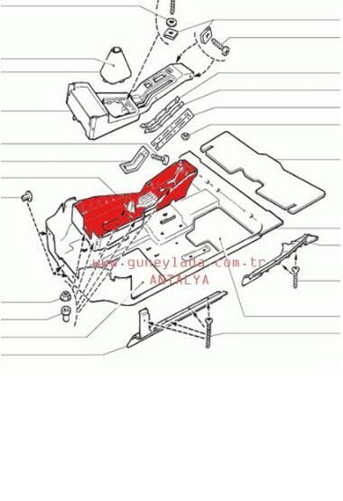 DÖŞEME-VİTES KONSOLU ALT 51 Lada Vega