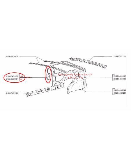 SPORT KAPORTA-KAPI İÇ DİREK SACI SOL 48sp