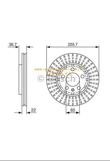FREN DİSKİ ÖN -DELPHİ- [Skoda Fabia.Roomster.Octavia.256x22] 6R0615301,1J0615301L