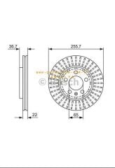 FREN DİSKİ ÖN -DELPHİ- [Skoda Fabia.Roomster.Octavia.256x22] 6R0615301,1J0615301L