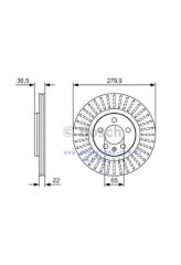 FREN DİSKİ ÖN [Skoda Octavia,280x22] 1J0615301E  130