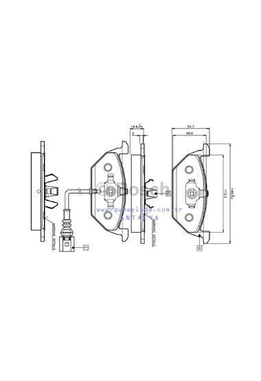 FREN BALATASI TAKIM ÖN [Skoda Octavia,Fabia,Roomster 97-11] 6Q0698151,1J0698151J, 0986494019