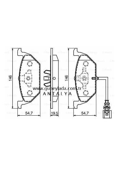 FREN BALATASI TAKIM ÖN [Skoda Octavia,Fabia,Roomster 97-11] 6Q0698151,1J0698151J Valeo 670408
