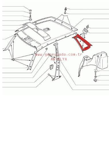 DÖŞEME-SEDAN KELEBEK CAM YERİ BAKALİTİ SOL 51 Lada Vega