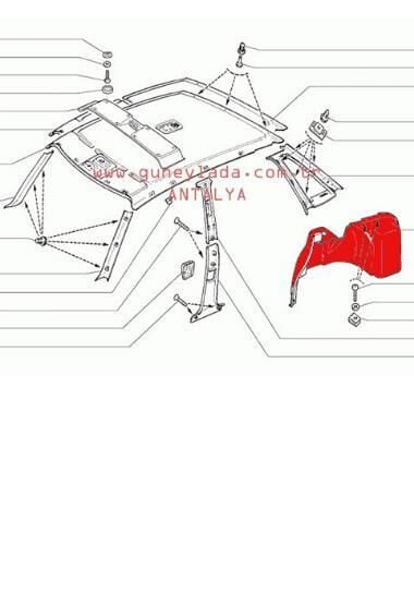 DÖŞEME-BAGAJ İZOLASYON SOL 51 Lada Vega