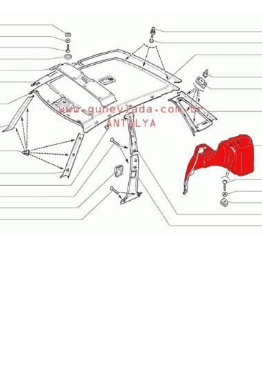 DÖŞEME-BAGAJ İZOLASYON SOL 51 Lada Vega