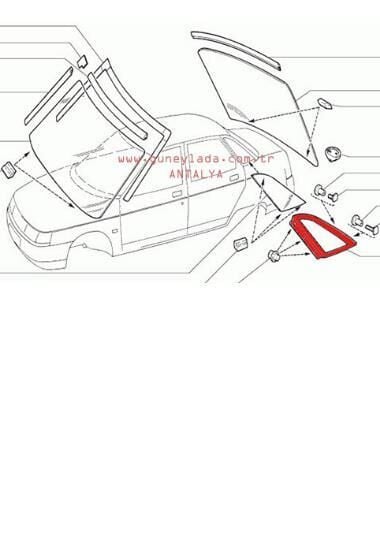 DÖŞEME-SEDAN KELEBEK CAM DIŞ BAKALİTİ SOL 51 Lada Vega