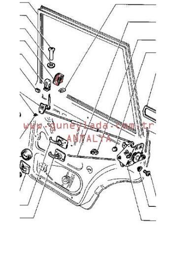 KAPI-İÇ KİLİTLEME BUTON YUVASI 47 Lada Vaz
