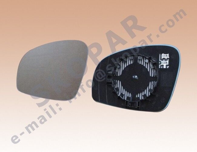 Skoda Fabia - Ayna Camı Dış Dikiz Sağ (Elektrikli) 07-15 - [Skoda Roomster] - 5J0857522M