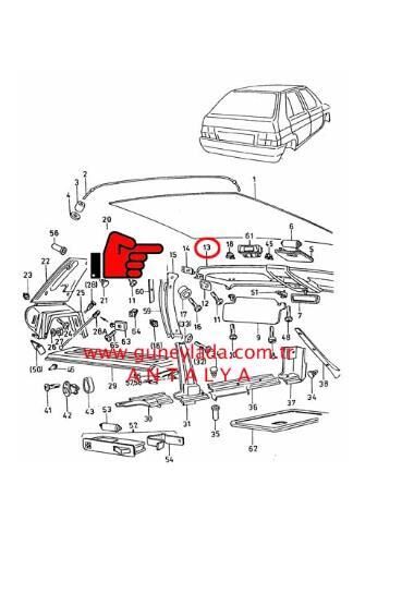 TAVAN KAPLAMASI ÖN [Skoda Favorit,Forman]