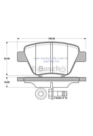 FREN BALATASI TAKIM ARKA 0986TB3114 -0986494643[Skoda Octavia 09-13,SuperB 08-13] 0986494416