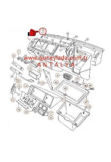 ÖN GÖGÜS HAVA DAGITICI, TORPİDO ALT  11 [Skoda Favorit,Forman]