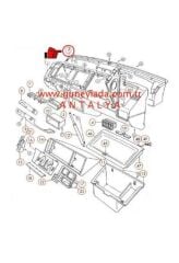 ÖN GÖGÜS HAVA DAGITICI, TORPİDO ALT  11 [Skoda Favorit,Forman]