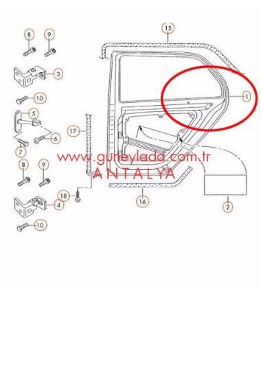 KAPI KOMPLE ARKA R-Sağ [Skoda Fabia,00-08]   13F